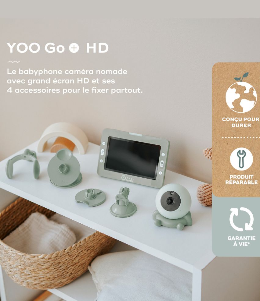Babyphone Yoo Go+ HD + sa caméra additionnelle