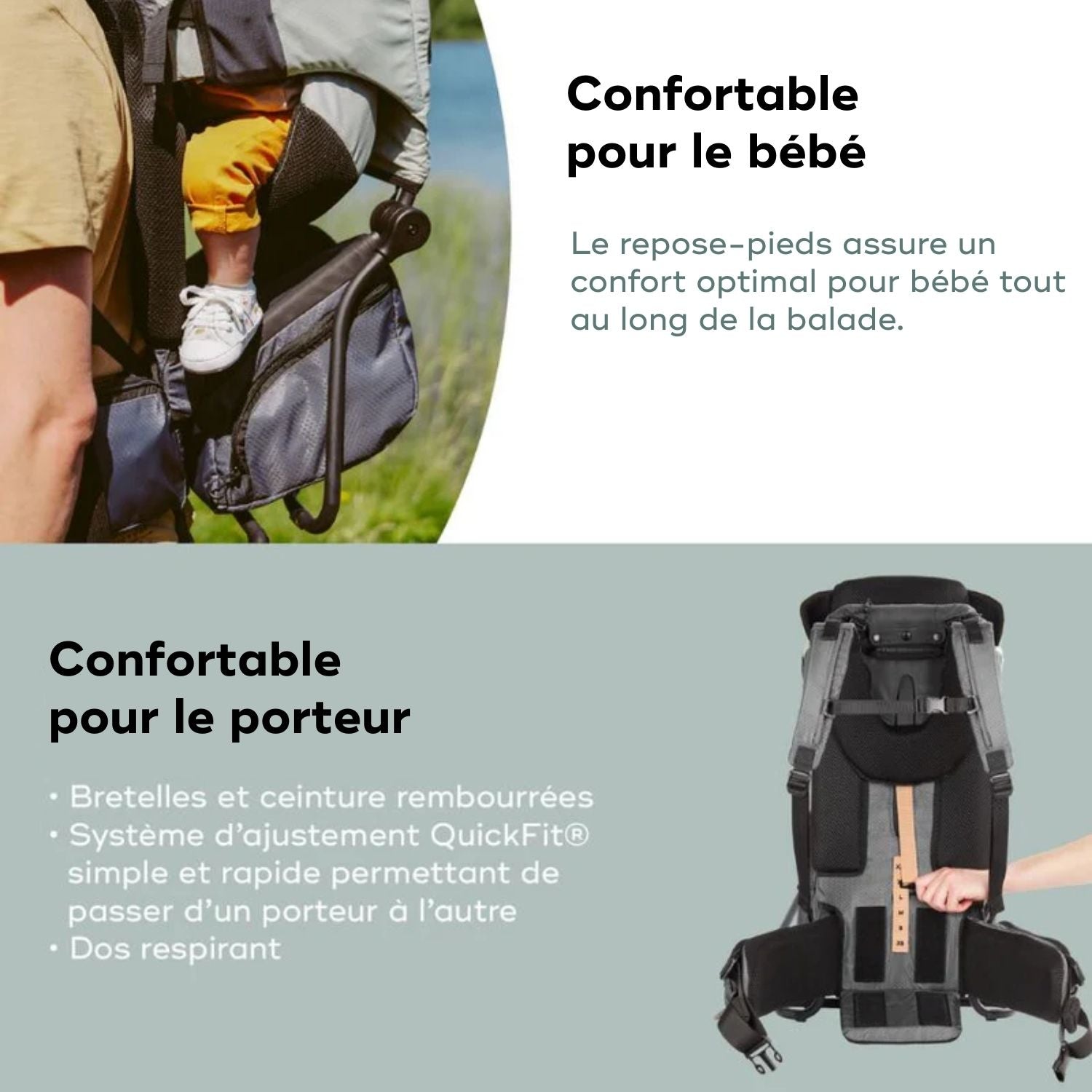 Moov & Hike Reconditionné - Le porte-bébé de randonnée conçu avec une kiné, confortable dès le 1er âge