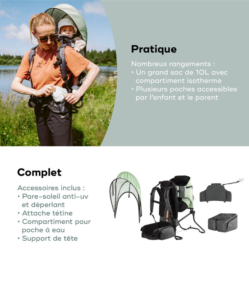 Moov & Hike Reconditionné - Le porte-bébé de randonnée conçu avec une kiné, confortable dès le 1er âge