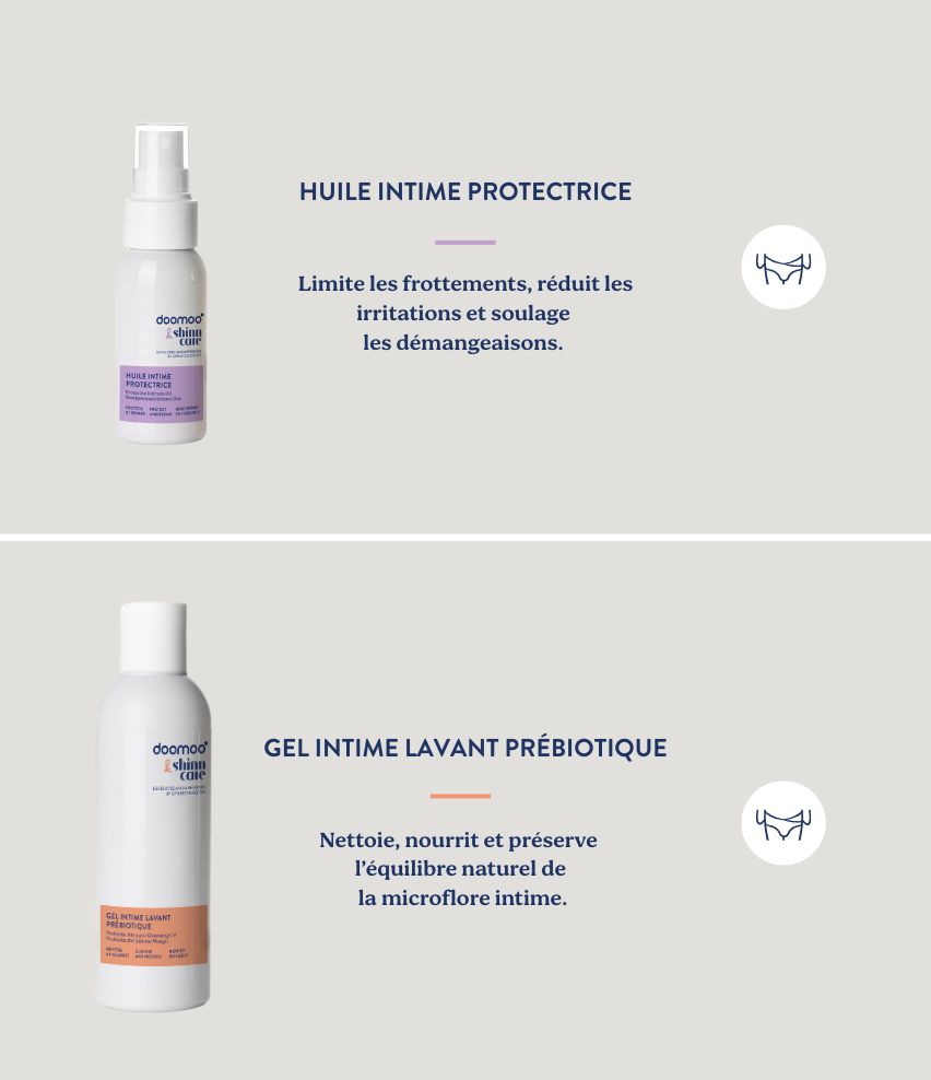 Coffret essentiels intime Solution nettoyante, Douchette intime, Gel lavant, Huile protectrice